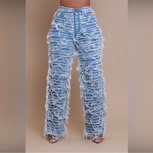 2x Swankaposh Distressed Blue Denim Jeans